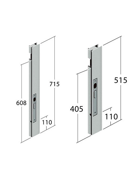 Cierres para laterales abatibles de aluminio
